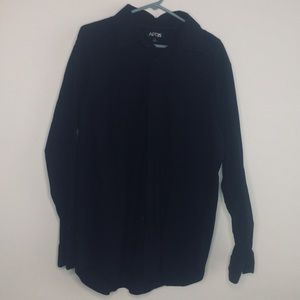 Black Casual Button Down Shirt